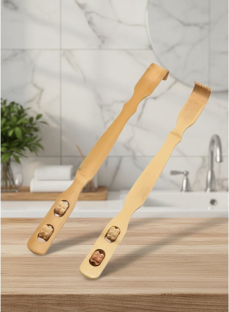 أداة خدش يدوي للظهر مع مدلك بعجلات – لتخفيف الحكة والتوتر العضلي . - Image 3